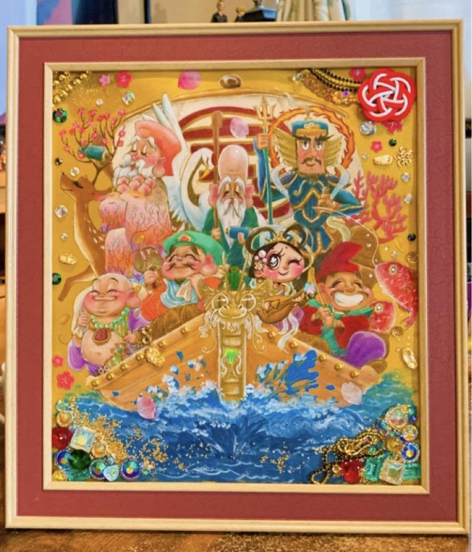 Amazon.co.jp: 七福神 金運 運気上昇 神様 ご利益 縁起物 宝船 神様 鶴
